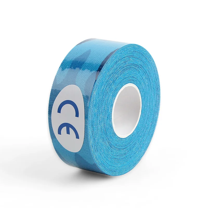 2.5cm Blue camouflag 2 размера фитнес кинезиоложная лента Атлетическая Спорт восстановление обвязка тренажерный зал Теннис Бег колено Защитная муфта для мышц - Цвет: 2.5cm Blue camouflag