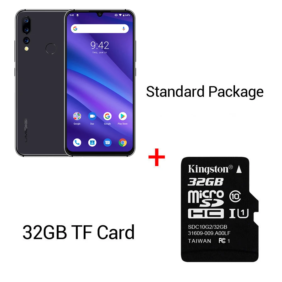 Grey N 32GB Card Global Version UMIDIGI A5 PRO Android 9.0 Octa Core 6.3'' FHD+ Waterdrop 16MP Triple Camera 4150mAh 4GB RAM 4G Mobile Phone - Цвет: Grey N 32GB Card