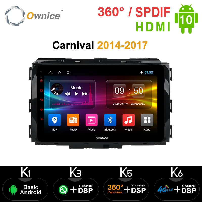 Ownice K3 K5 K6 8 Core Android 10.0 360 Panorama Car DVD Player GPS For KIA Carnival 2014-2017 Radio 4G LTE DSP SPDIF Navigation |