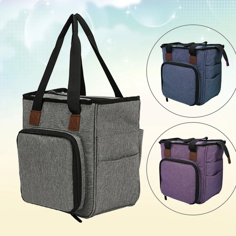 

Portable Knitting Bag Wool Crochet Hooks Thread Yarn Storage Bag Sewing Needles Organizer Handbags Sewing Accessories