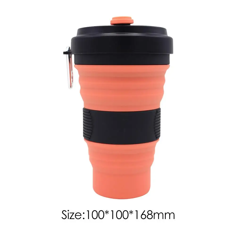 

Hot Sale Camping Cup Classic Delicate 550ml Folding Cup Outdoor Sports Portable Telescopic Drink Water Cup with Lid