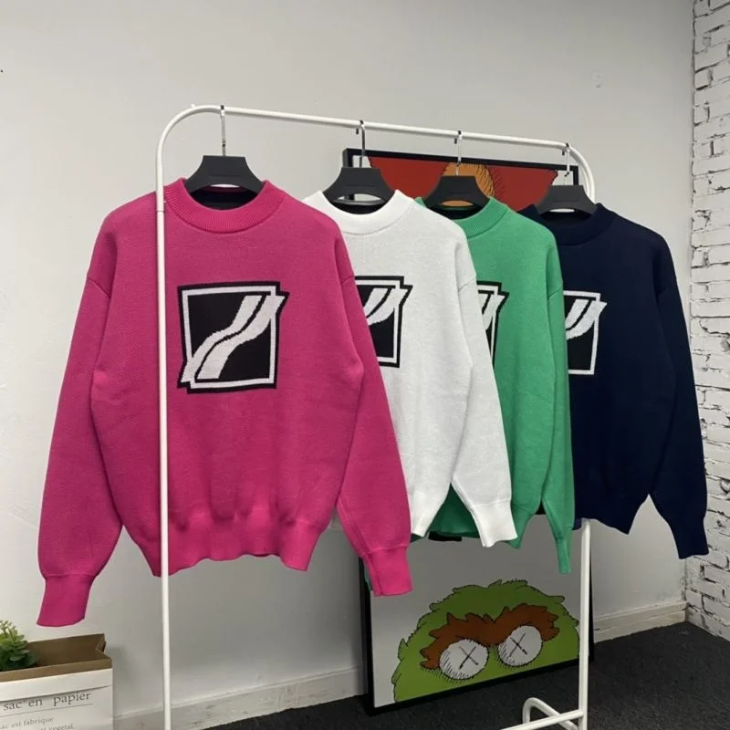 

Мужской свитер в стиле хип-хоп WE11DONE 2022AW Y2k, женский свитер, женская одежда, свитшот, кавайная мужская одежда