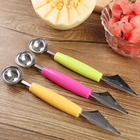 2 in 1 fruit platter carving knife fruit digging spoon cream ball spoon diy fruit carving tool kitchen gadgets