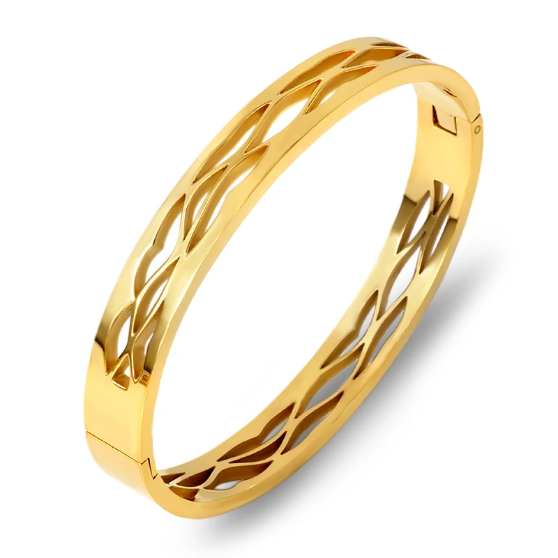 Полая очаровательные браслеты на запястье & из титана и стали браслет ювелирные