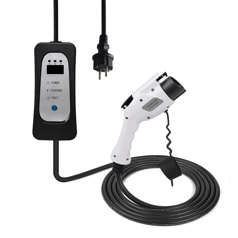 Зарядное устройство для электромобилей, тип 1 J1772 или тип 2 EV, штепсельная вилка schuko, EVSE зарядное устройство для nissan leaf, электромобиля 16 А, 13 а, 10 А, 8 А