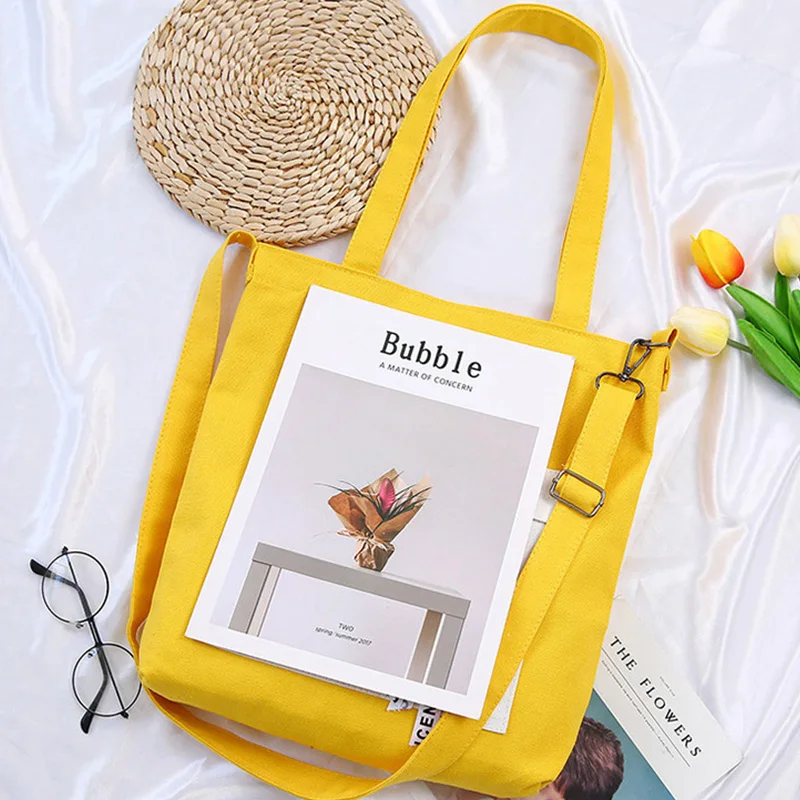 Хлопковая Холщовая Сумка сумки на заказ Корейская цветная сумка для покупок