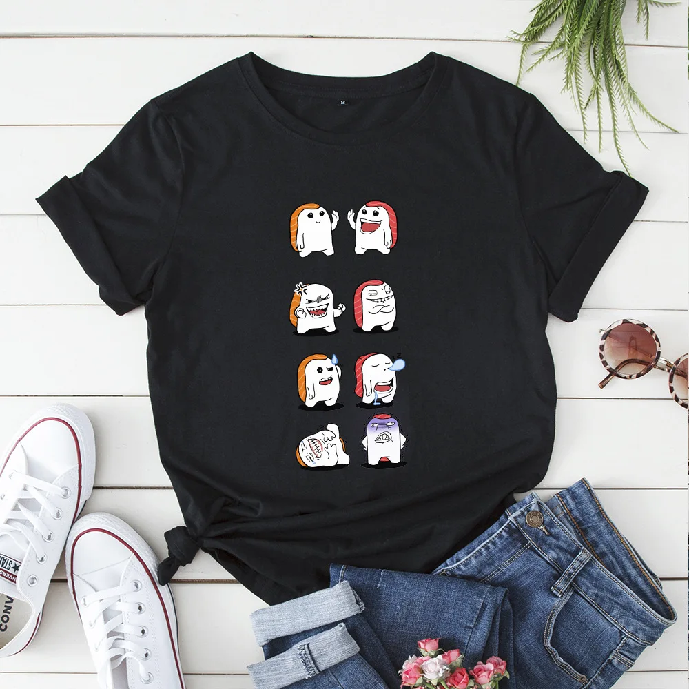 2019 летняя новая футболка женская Повседневная Удобная с коротким рукавом