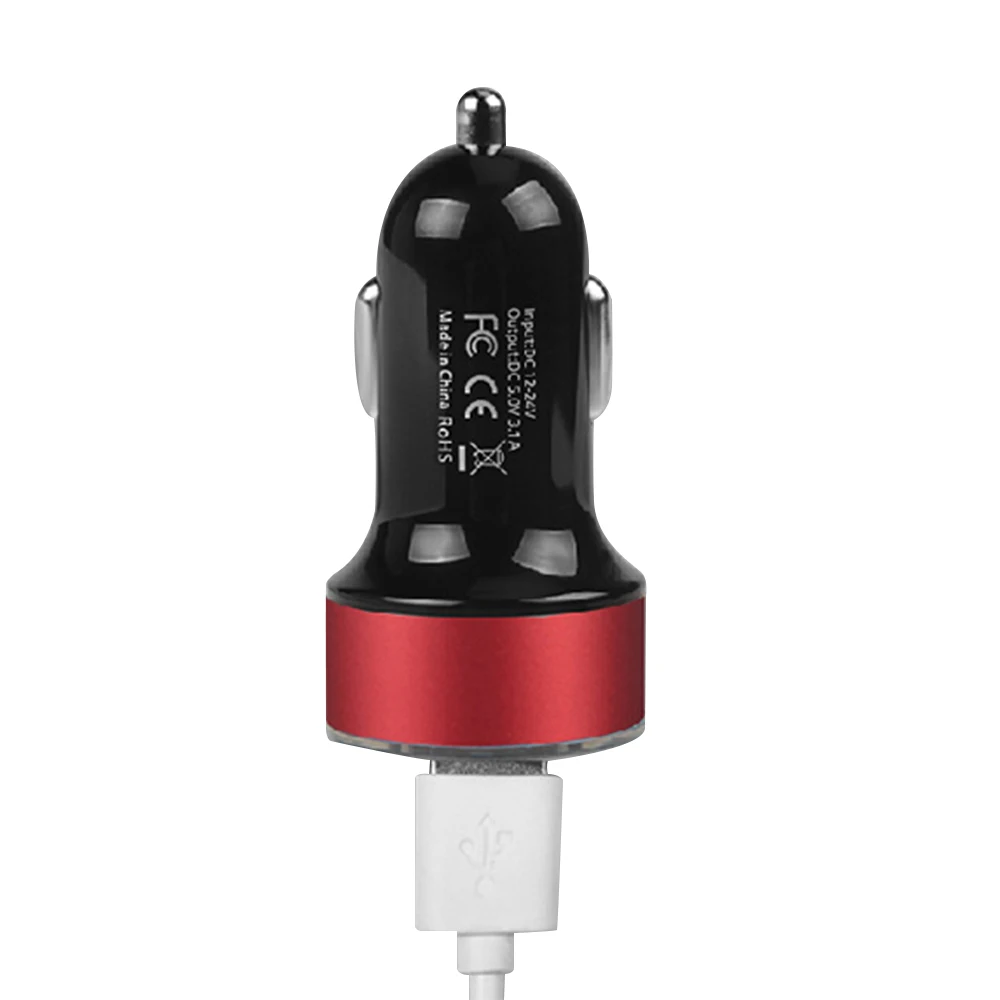 3.1A быстро Зарядное устройство с двумя портами USB ЖК-дисплей Дисплей автомобиля Зарядное устройство 12 V/24 V прикуриватель Зажигалка для смартфонов iPhone Xiaomi samsung