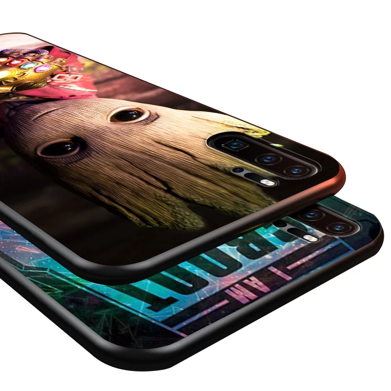 

Guardians Groot Marvel for Huawei P40 P30 P20 P10 P9 Lite E Pro Plus Mini 2019 2017 Black Phone Case