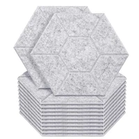 hot 12 pcs sound panelshexagonal sound insulating panelsbeveled wall panelsacoustic treatment tiles for homes and offices