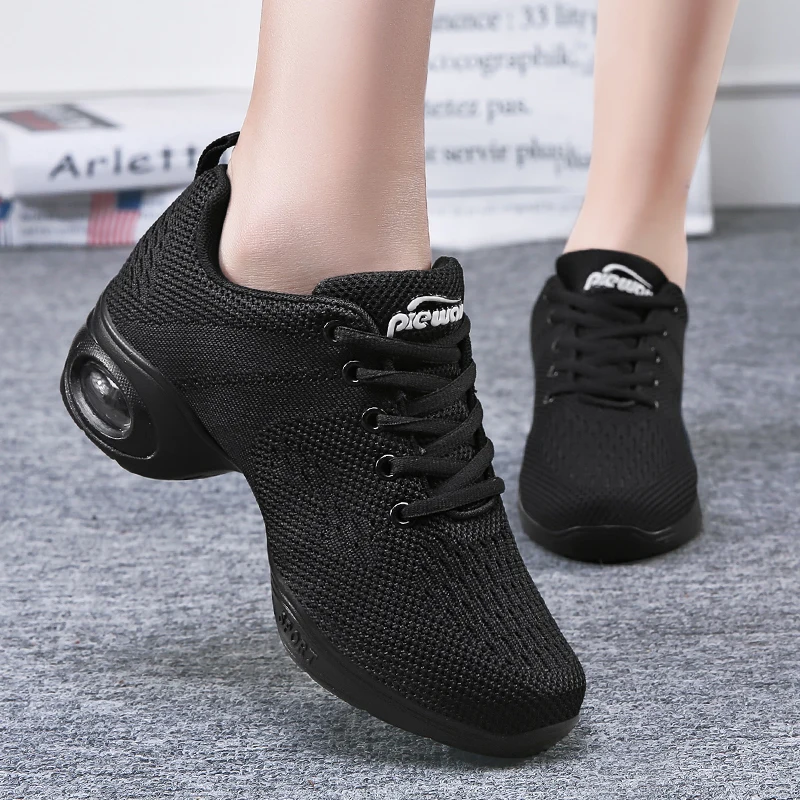 Кроссовки женские для джазовых танцев плетеная сетчатая обувь современных на