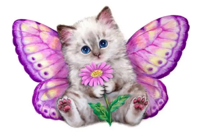 

Genuine Product Egypt Long-staple Cotton Self-Made cross stitch kits Suite Hae Kah 150239 Butterfly Cat