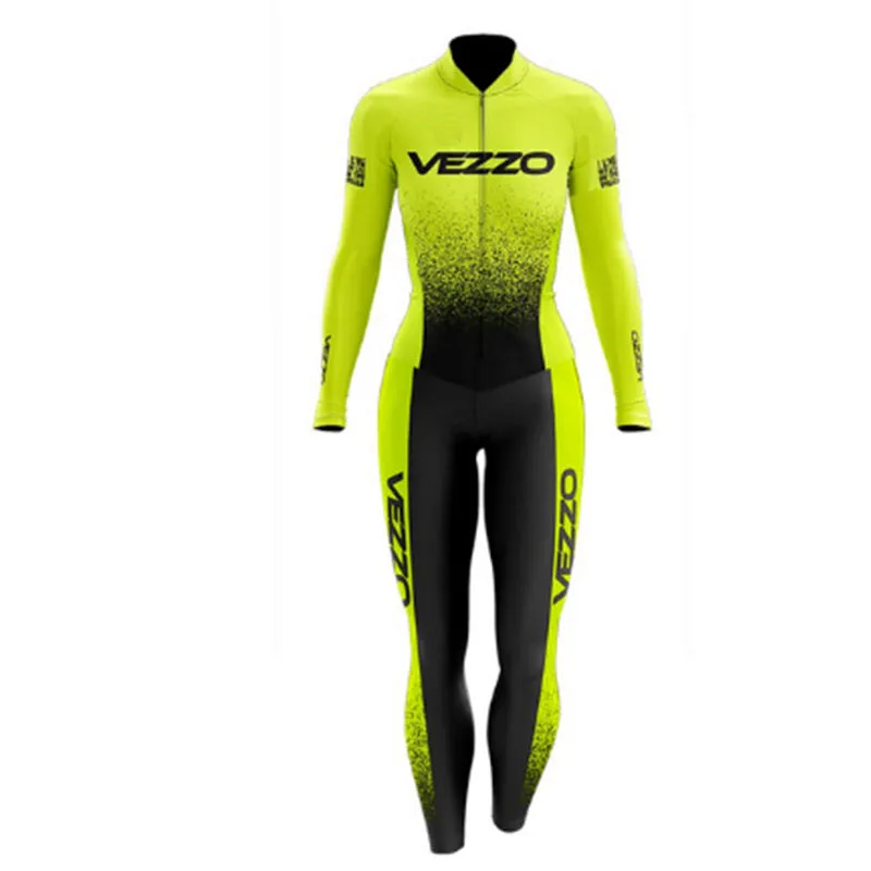 Vezzo Cycling Suit Long Female Jumpsuit,Monkey Summer Set,Women's Clothing Trousers,Little Triathlon Cyclist Jersey Overalls GEL