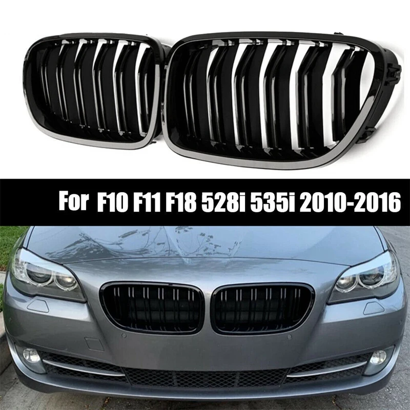 

Gloss Black Car Front Kidney Grille Grill for-BMW 5 Series F10 F11 F18 M5 2010-2017
