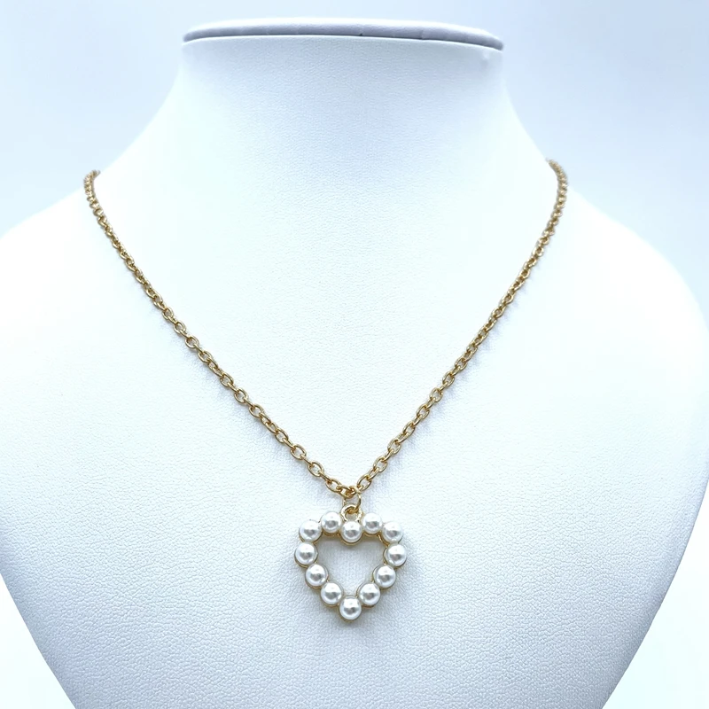 

Fashion New Wild Sweater Chain Love Pearl Necklace Alloy Necklace Women's Necklace Couple Gift Jewelry
