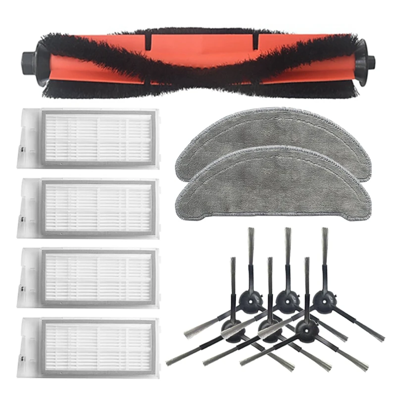 

13Pcs for Roidmi EVE Plus Robot Vacuum Cleaner Main Brush HEPA Filter Side Brush Mop Cloth Replacement Accessories Part