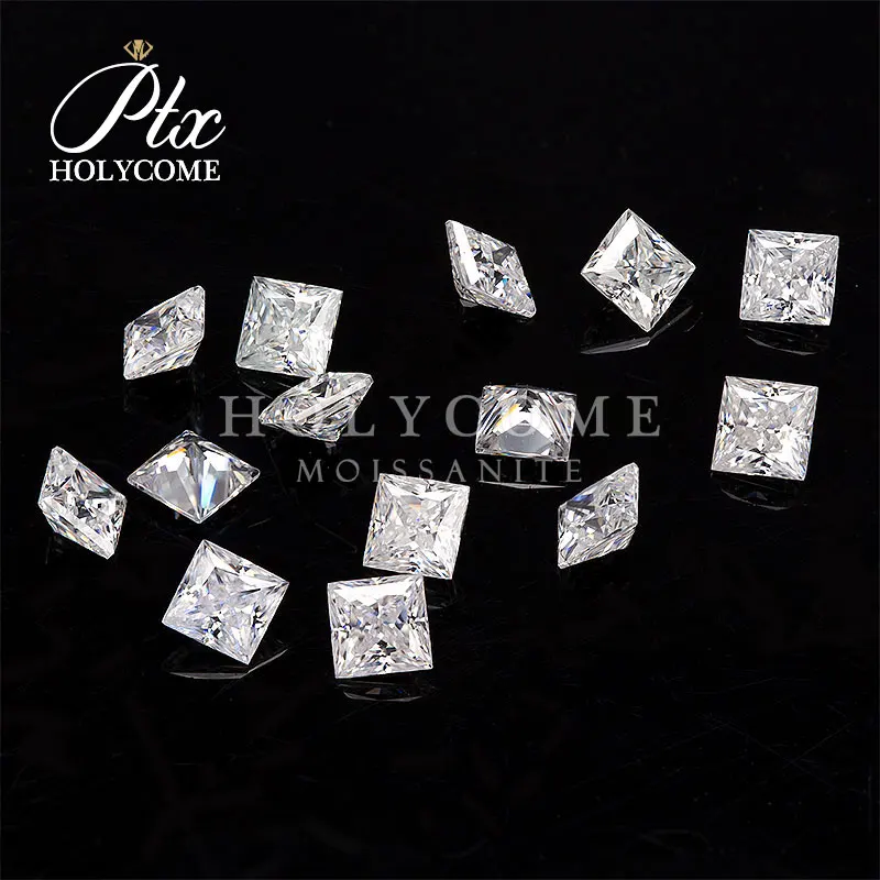 5.5X5.5mm 2020 Горячая продажа GRA оптовая D VVS1 Принцесса cut loose moissanite поставщик Алмазный