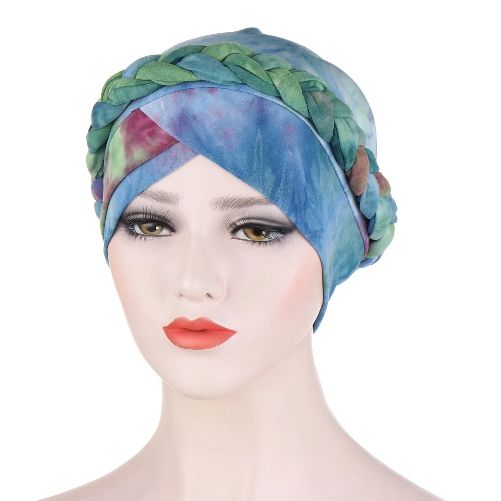 

Fashion Braid Knot Lady Head Scarf Hijab Muslim Inner Hijab for Women Bohemia Style Women Turban Hat Hair Accessories Hair Loss