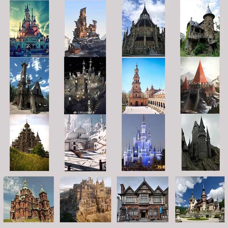 

DIY Full Square Diamond Painting Buildings and Castles Diamond Embroidery Cross Stitch Kit Handmade Gift Home Wall Decoration