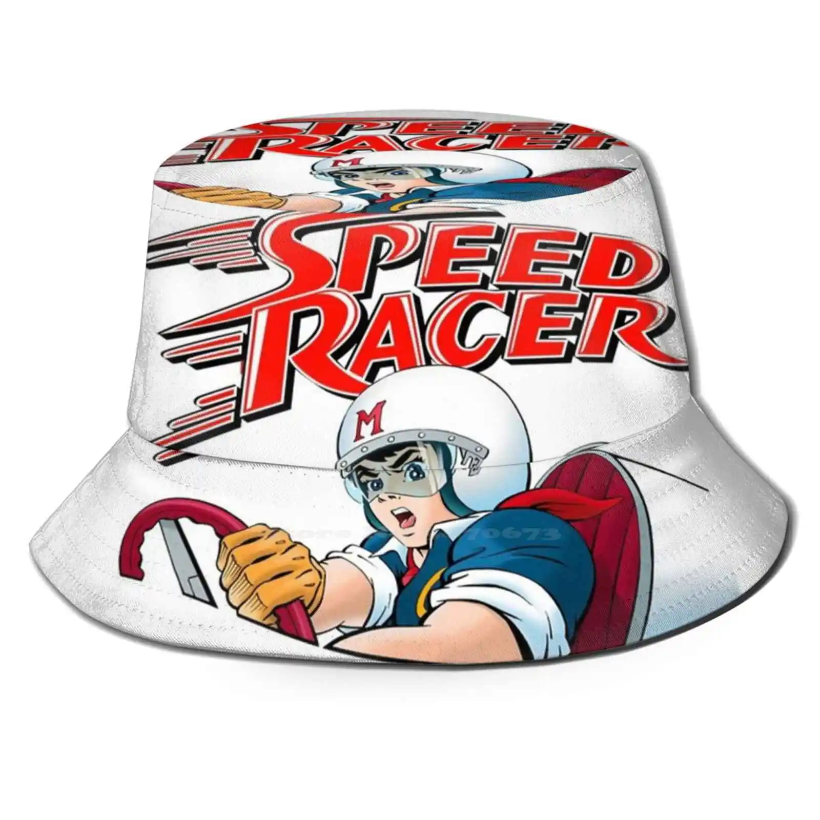 

Unisex Fisherman Hats Cap Cartoon Saturday Morning 1960s 60s Japanese Racer Chim Chim Spridle