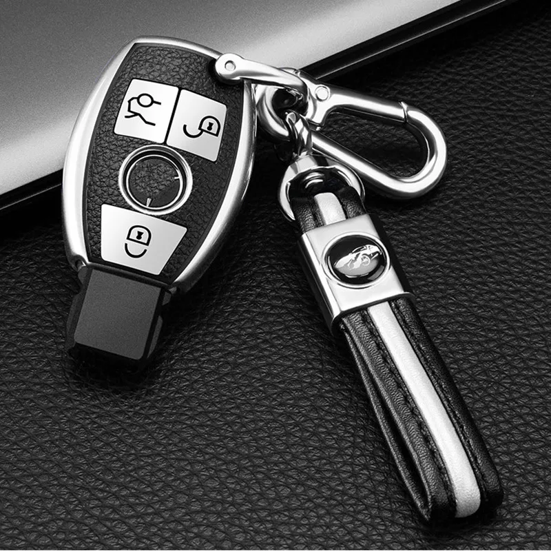 

Car Key Case Cover Key Bag For Mercedes Benz A B C S Class AMG CLA GLC GLA W221 W204 W205 W176 Accessories Holder Shell Keychain