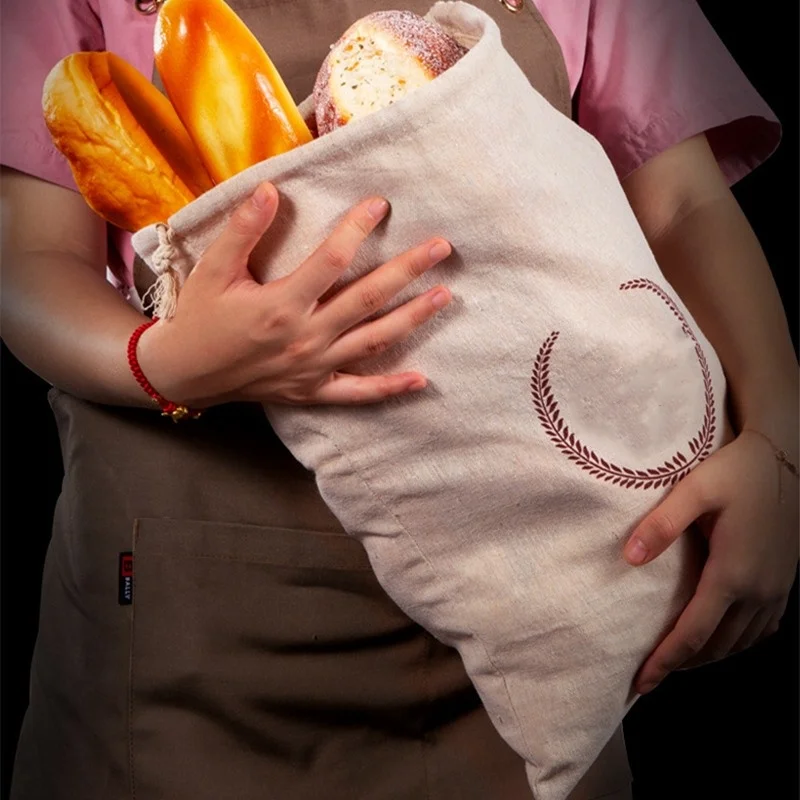 

Свежий мешок Портативный французского багета Ретро Новый булочка контейнер многоразового использования натуральный бублик сумка для хран...