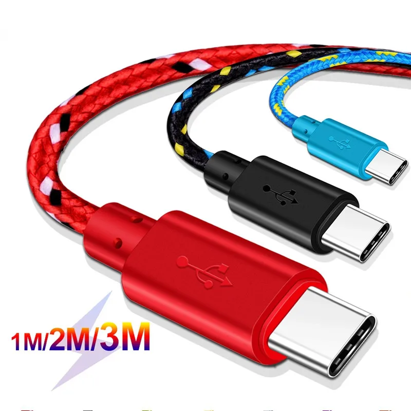 

USB Type C Cable for Samsung S10 S9 Quick Charge 3.0 Cable USB C Fast Charging for Huawei P30 Xiaomi USB-C Charger Wire