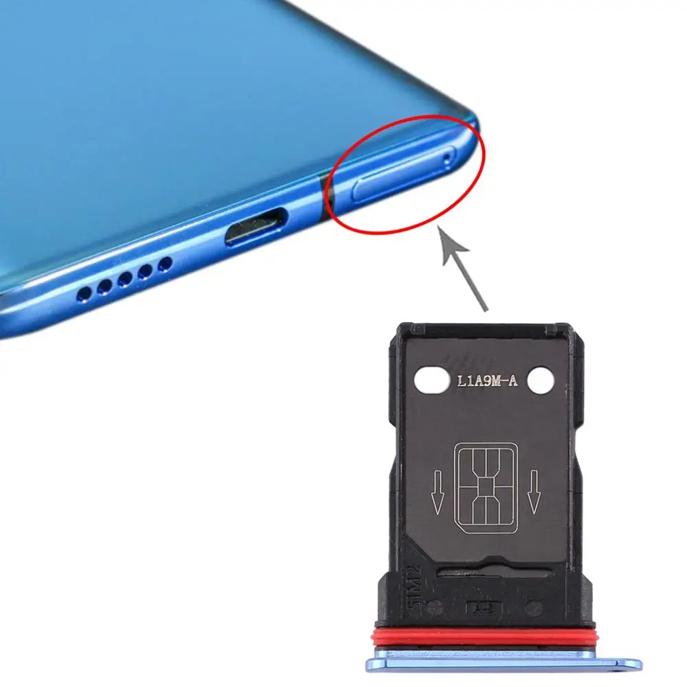 4 лотка для SIM-карты + лоток для SIM-карты для OnePlus 7T (оба слота для Nano-SIM-карт) (4 синих) от AliExpress WW