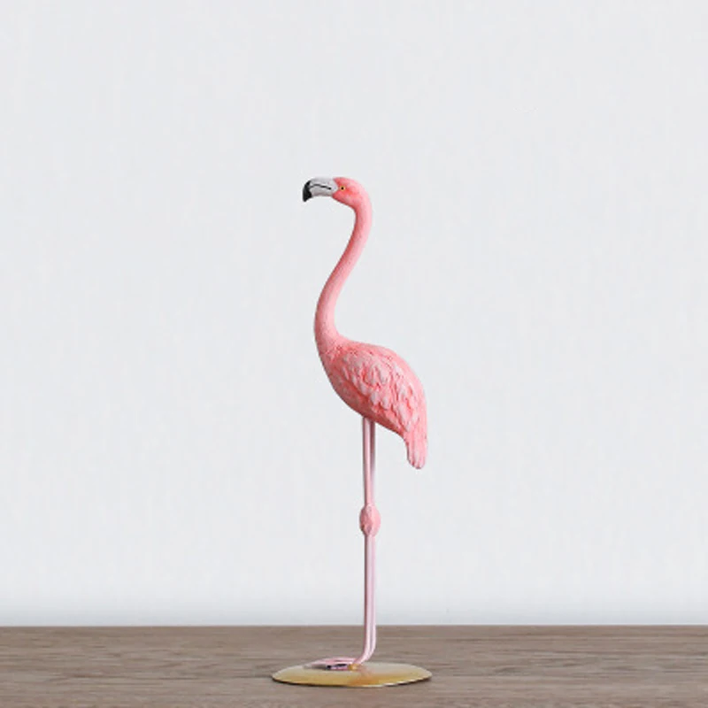 

2021 New Cute Creative Resin Ornaments Decorations Flamingo Pink Home Living Room Kids Room Decors Shooting Props 3 Styles