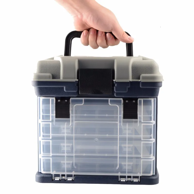 

Hot Fishing Box 4-storey Roller Box Tool Box Fishing Box Fishing Tank Road Sub-fishing Box Suitcase Blue Buckle
