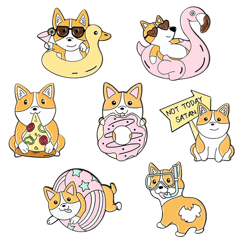 1 шт. металлический значок с вышивкой в виде собаки | Украшения и аксессуары