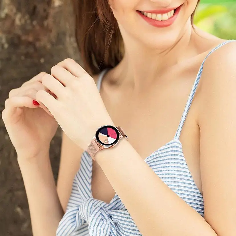 20 мм Ширина Миланская Петля Браслет ремешок для Samsung Galaxy Watch Active 40 мм/Galaxy Watch 42 мм магнитный ремешок