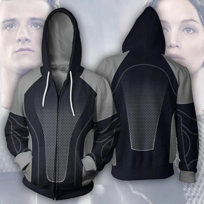 

3D Print The Hunger Games Hoodie Katniss Everdeen Cosplay Men Women Sweatshirt Zipper Hooded Hoodie Sweatshirt Jackets