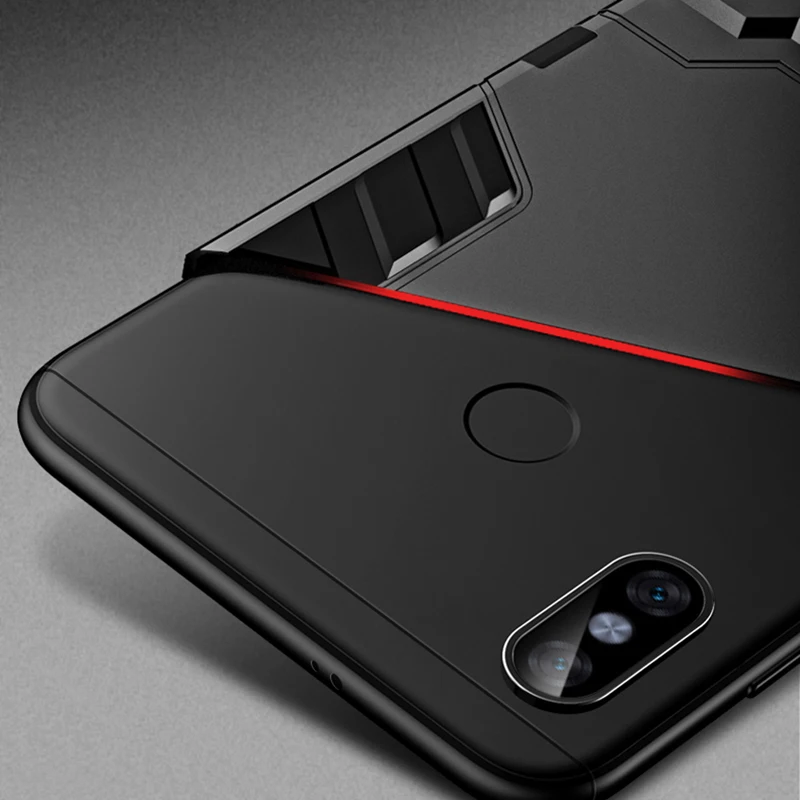 Armor Case for XIAOMI Redmi Note 5 Pro Holder Cases PC+Silicone Hard Anti-knock Shockproof Kickstand Back Cover Shell Stand | Мобильные
