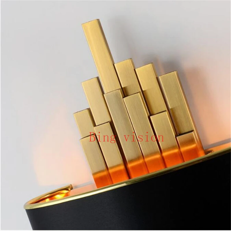 Настенный светодиодный светильник в металлической трубе для гостиной