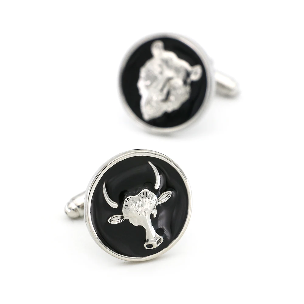 Запонки Bull & Bear для мужчин высококачественные латунные запонки черного цвета опт