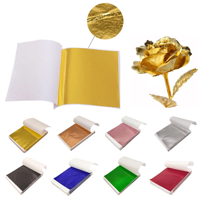 Бумага для золотых листьев с имитацией золота 100 шт.|Крафт-бумага| |