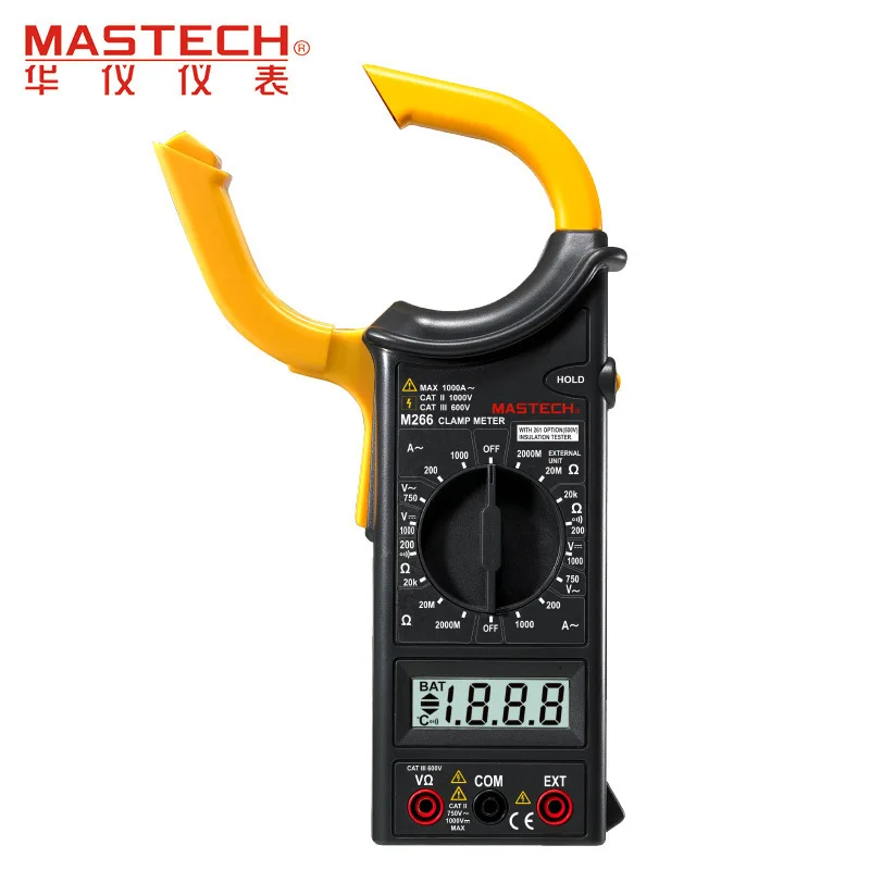 M266 цифровой клещи ручной мультиметр Напряжение Ток Сопротивление температуры