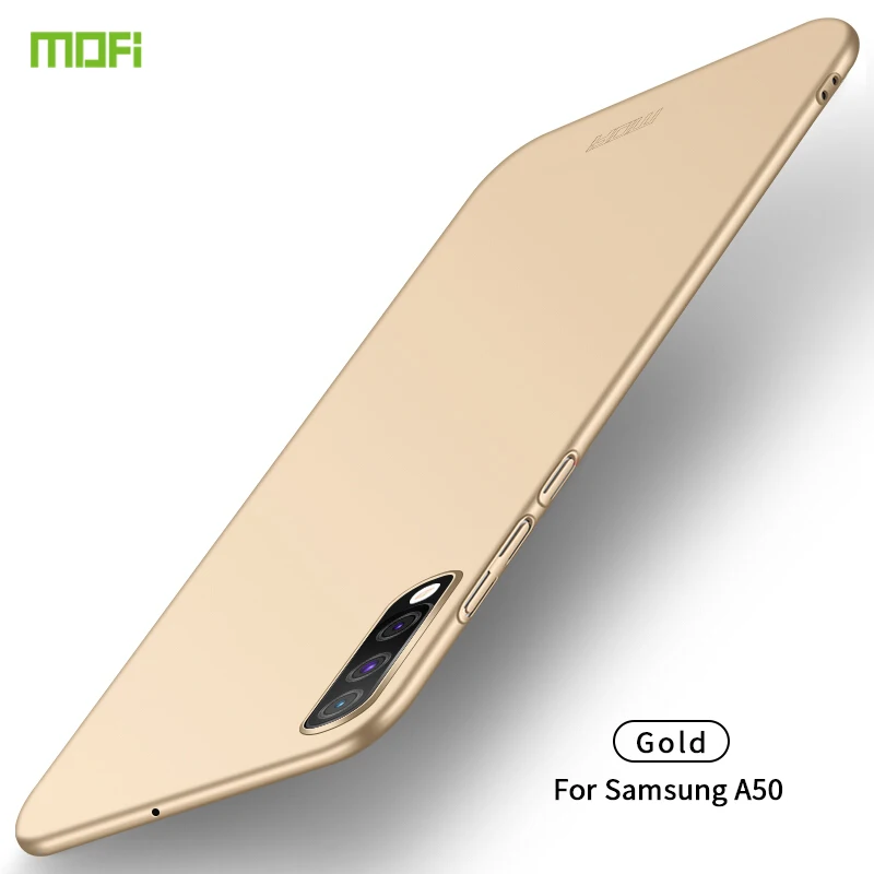 MOFi для samsung Galaxy A50 чехол для ПК жесткий защитный чехол для samsung S10 Plus A40 A20S A10S A70 A60 A50S S10 Lite - Цвет: Золотой