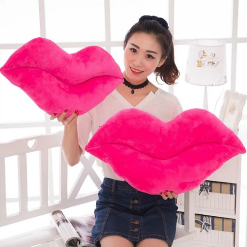 Подушка с красными губами и большими подушка Симпатичные креативные новые