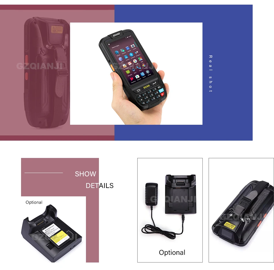 Android 7,0 PDA pos-портативный терминал с поддержкой gps GPRS Wifi Bluetooth 4G Мобильный 1D 2D считыватель штрих-кодов qr-кодов для планшетных ПК камеры