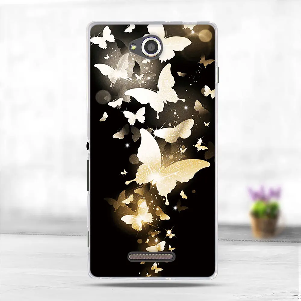 Чехол для Sony Xperia C CN3 S39H C2305 Мягкий Силиконовый ТПУ чехол-накладка ультратонкие