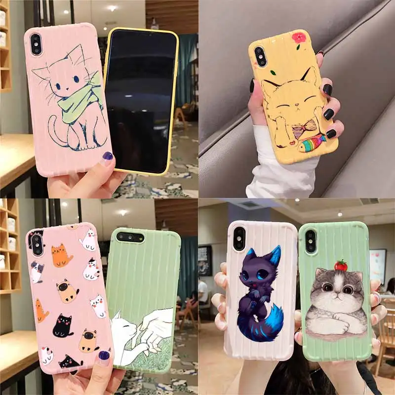 Милый имбирь для пиццы с бантом рисунком кота на колесиках чемодан чехол