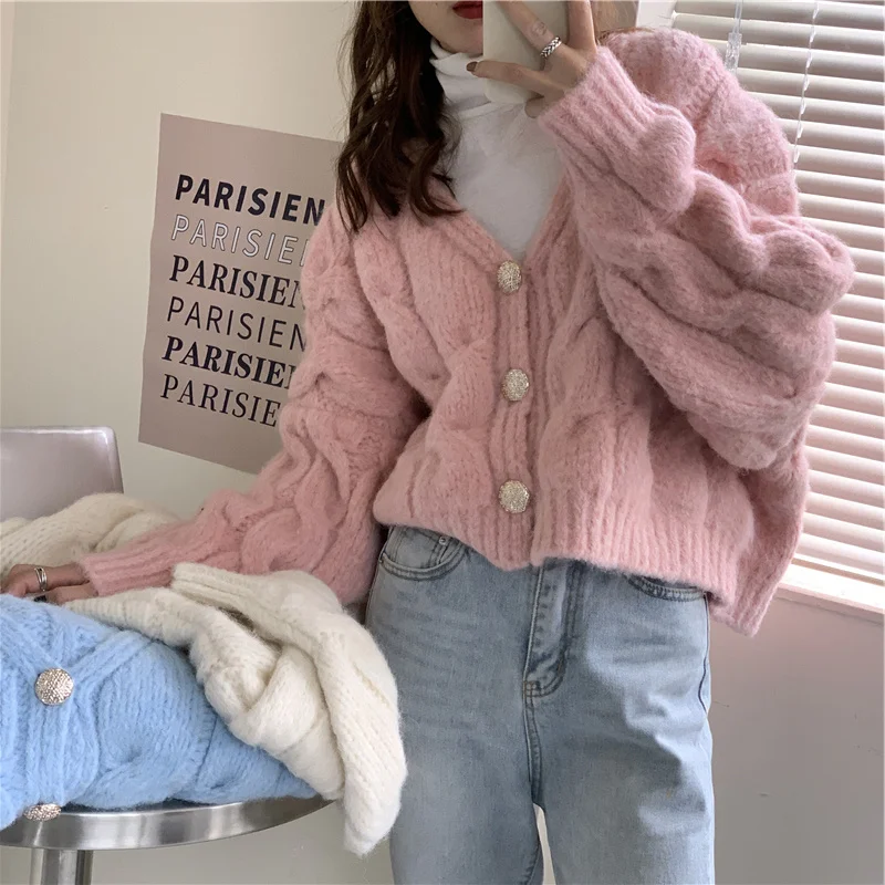 

Женский Зимний вязаный свитер свободного покроя