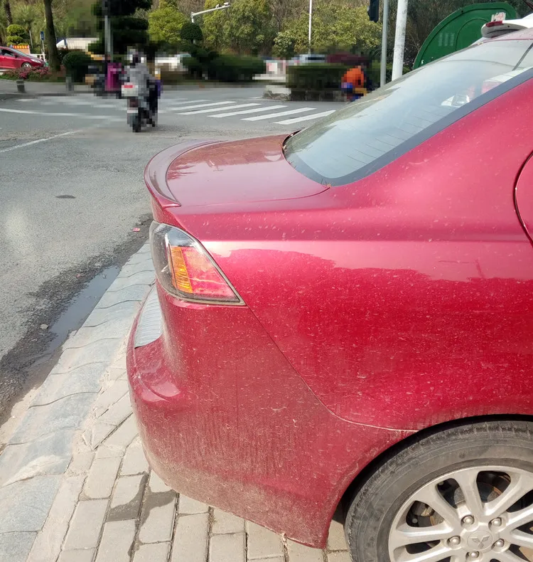 Для 2010-2015 Mitsubishi Lancer спойлер Sport 2014 ABS Материал заднее крыло автомобиля праймер