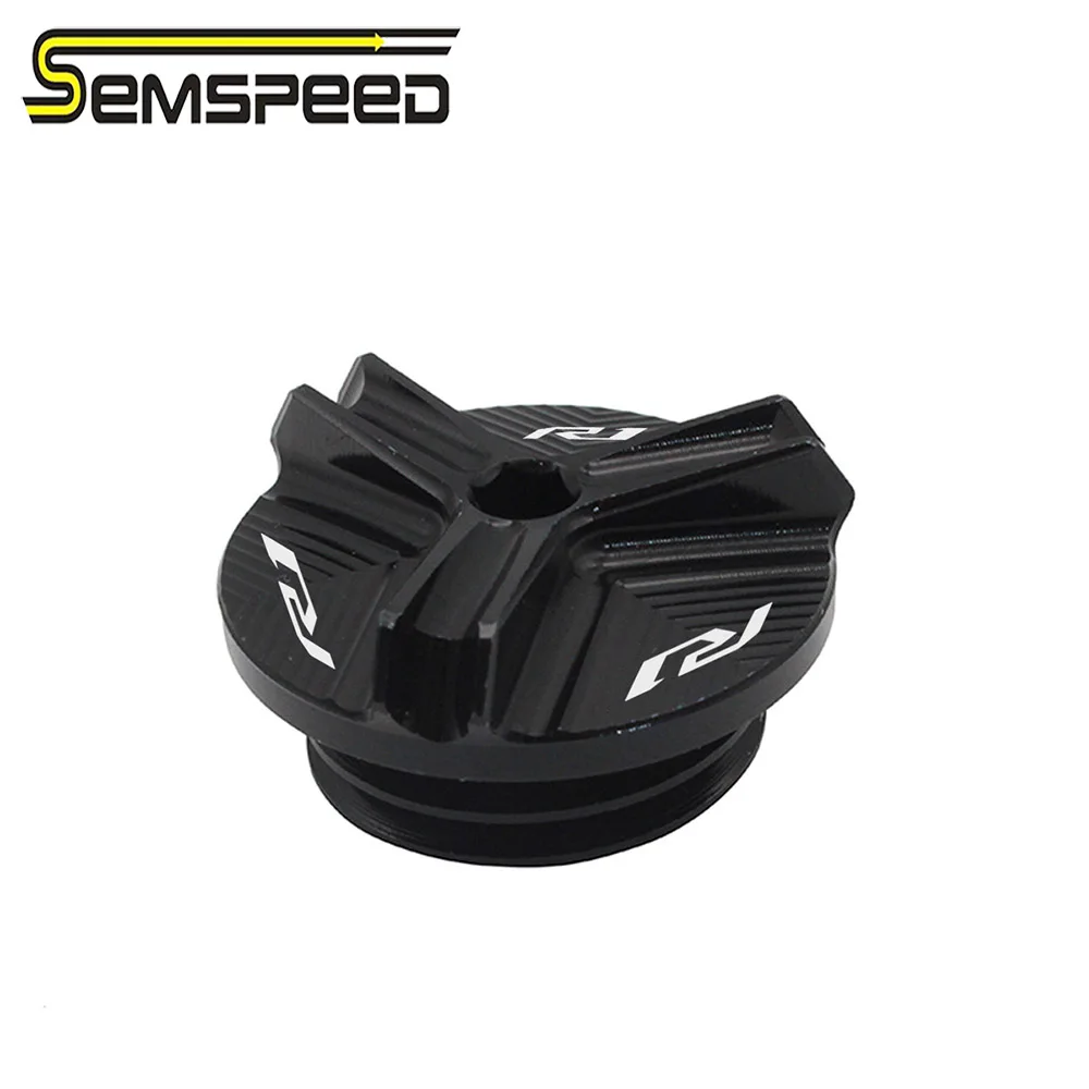SEMSPEED Мотоцикл CNC масляный наполнитель колпачок штепсельная крышка для Yamaha R1 YZF YZFR1