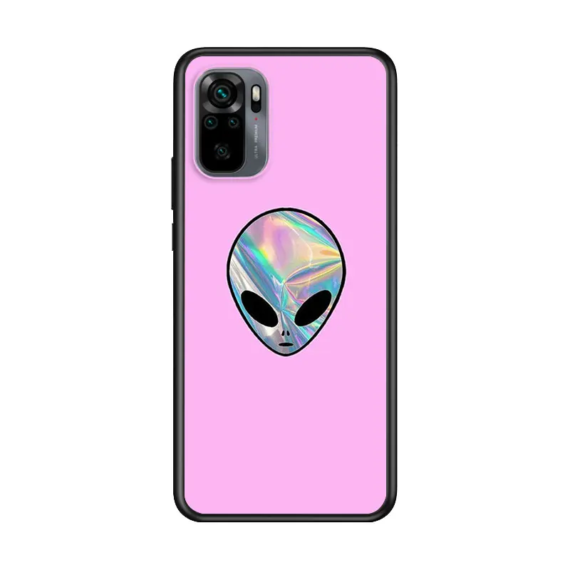 

Cartoon Alien Space for Xiaomi Redmi Note 10 10S 9 9T 9S 9Pro Max 8T 8Pro 8 7 6 5 Pro 5A 4X 4 Soft Black Phone Case