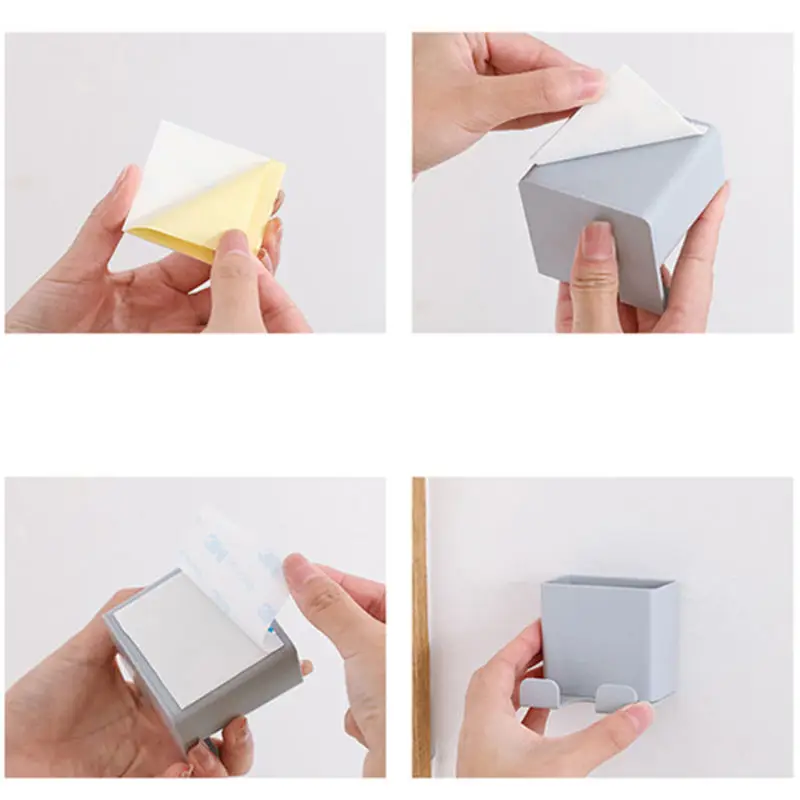 Plastic Wall Mounted Storage Organizer Box Mobile Phone Plug Holder Stand Container Remote Control Air Conditioner Case | Дом и сад