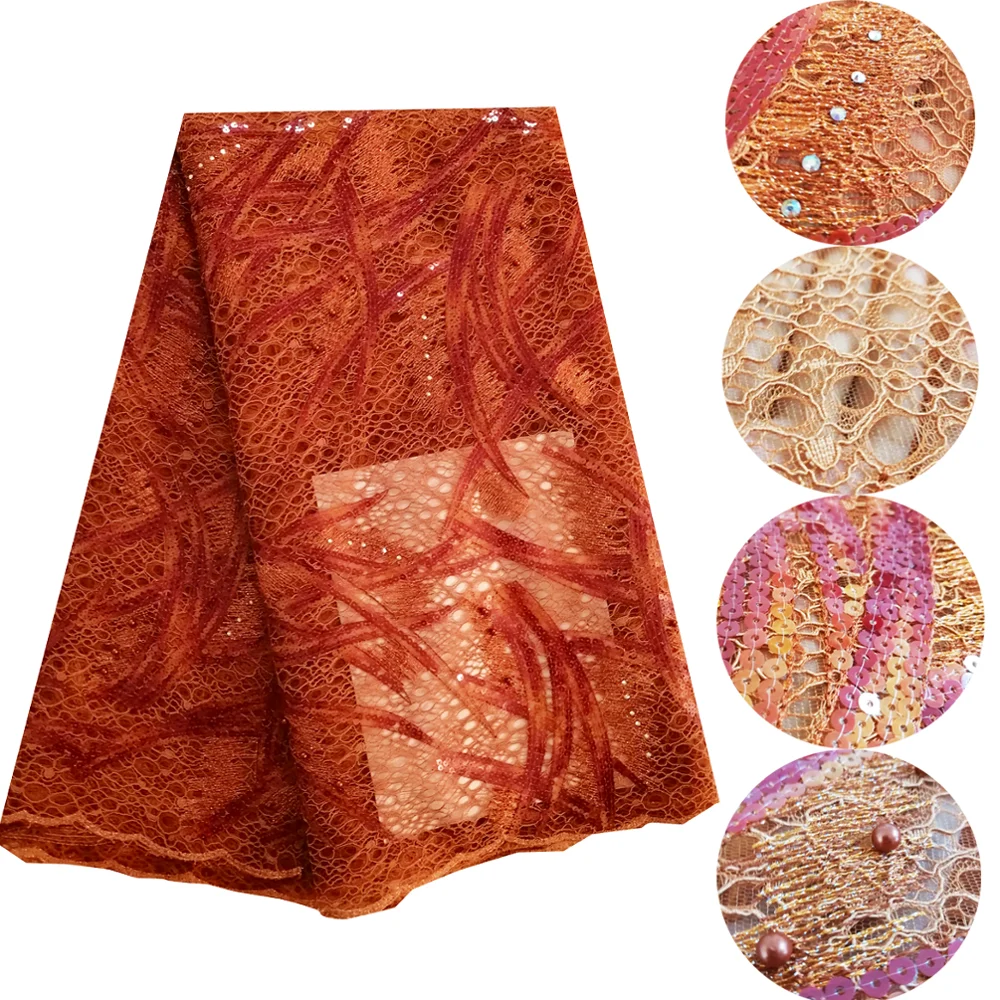 Африканский шнур с блестками кружевная ткань гипюр кружево бисером французский