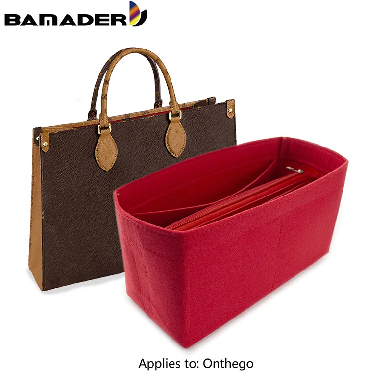 

Войлочный Органайзер, подходит для ONTHEGO, сумка-тоут, большая емкость, косметичка, дорожная вставка, сумка-вкладыш, сумка для макияжа на молни...